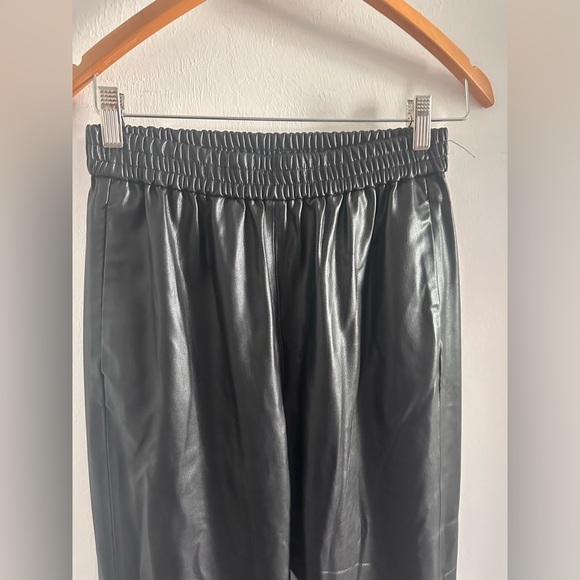 Seven For All Mankind‎ Faux Leather Joggers in Black Sz S - Picture 6 of 7